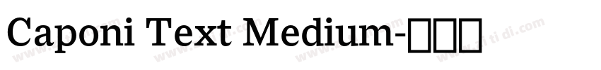 Caponi Text Medium字体转换 Caponi Text Medium字体转换